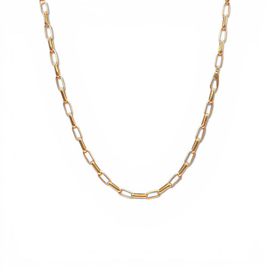 K18YG Paper Clip Chain