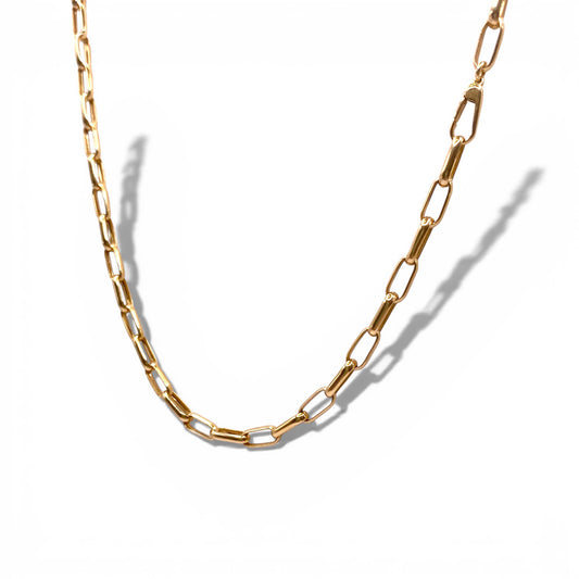 K18YG Paper Clip Chain