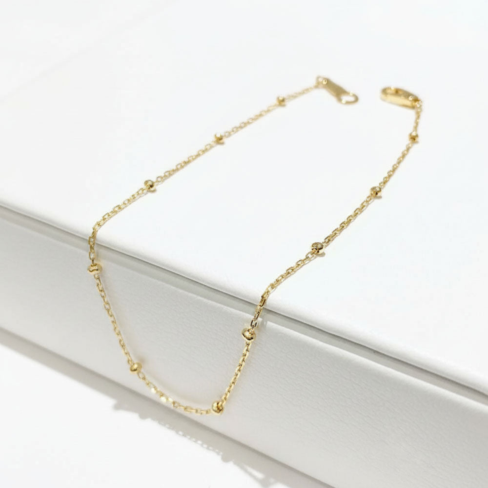 Mini Dot Chain Braceletto K18YG